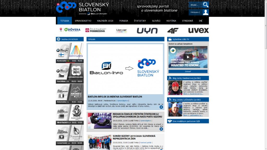 link na web Slovensky biatlon